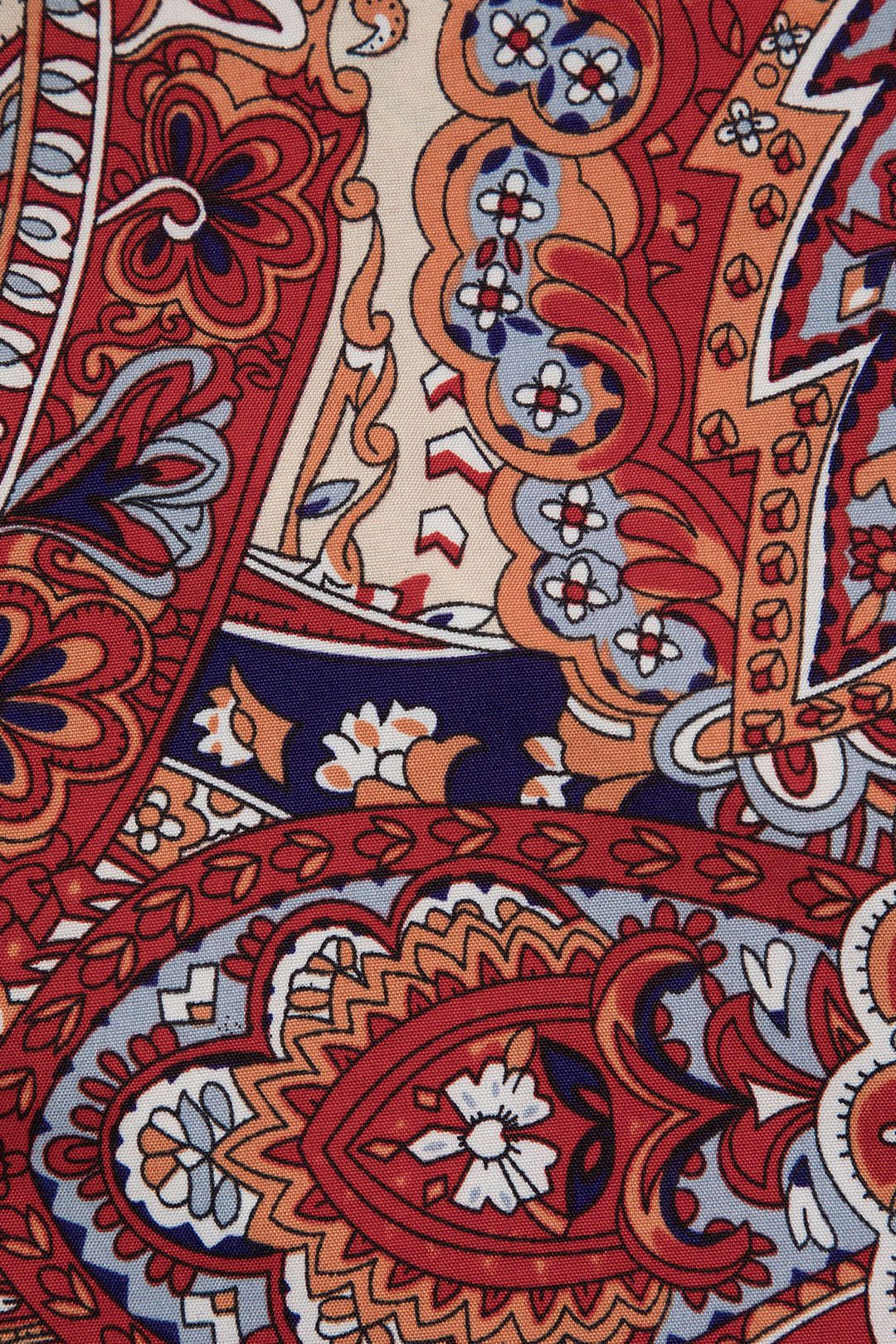 Paisley Print Linen-Blend Halter Romper sold by Micas product image thumbnail 4