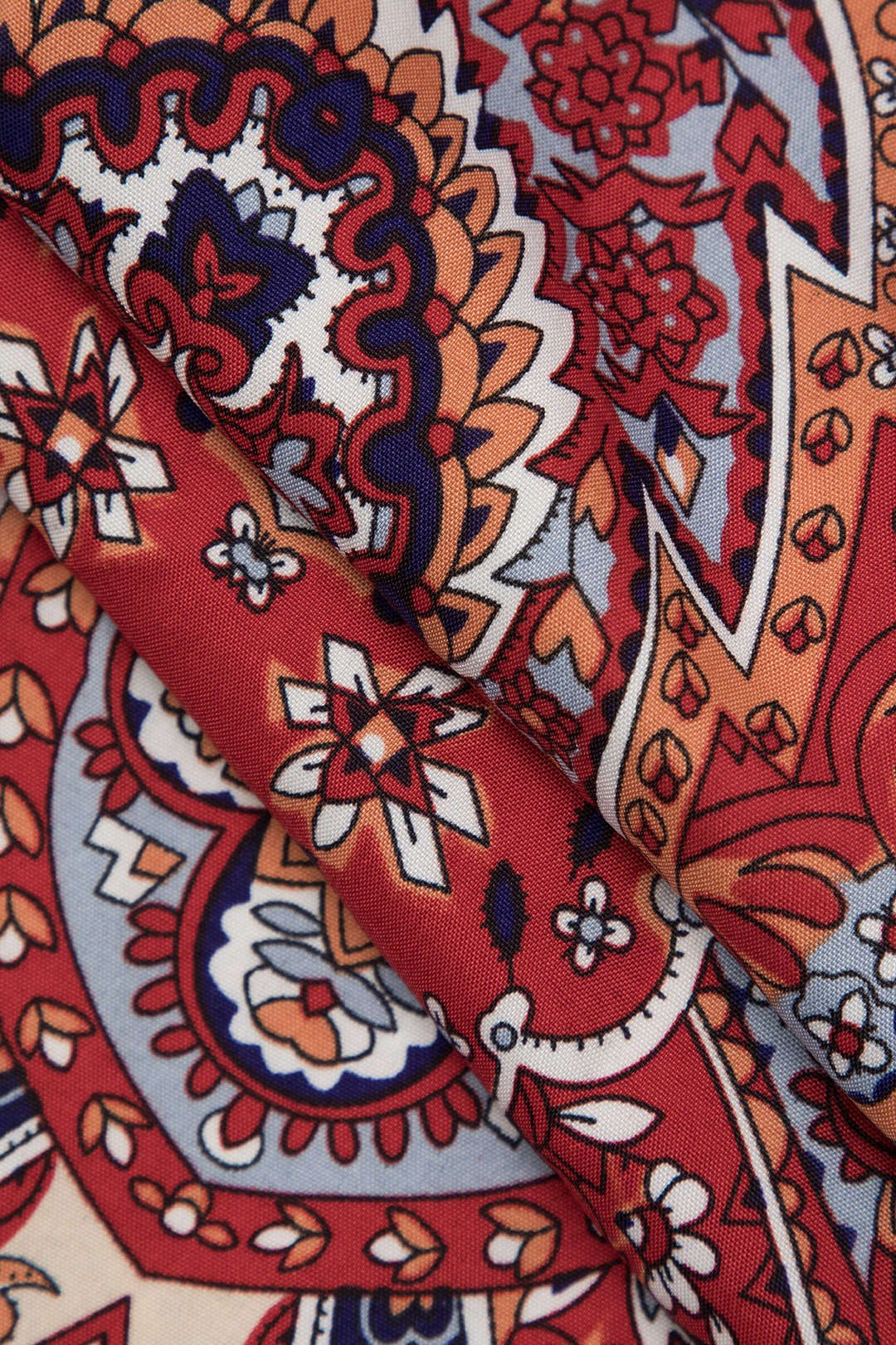 Paisley Print Linen-Blend Halter Romper sold by Micas product image thumbnail 5