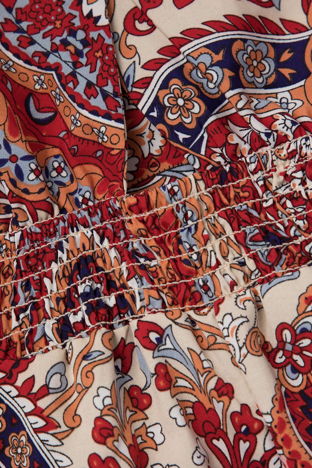 Paisley Print Linen-Blend Halter Romper sold by Micas product image thumbnail 6