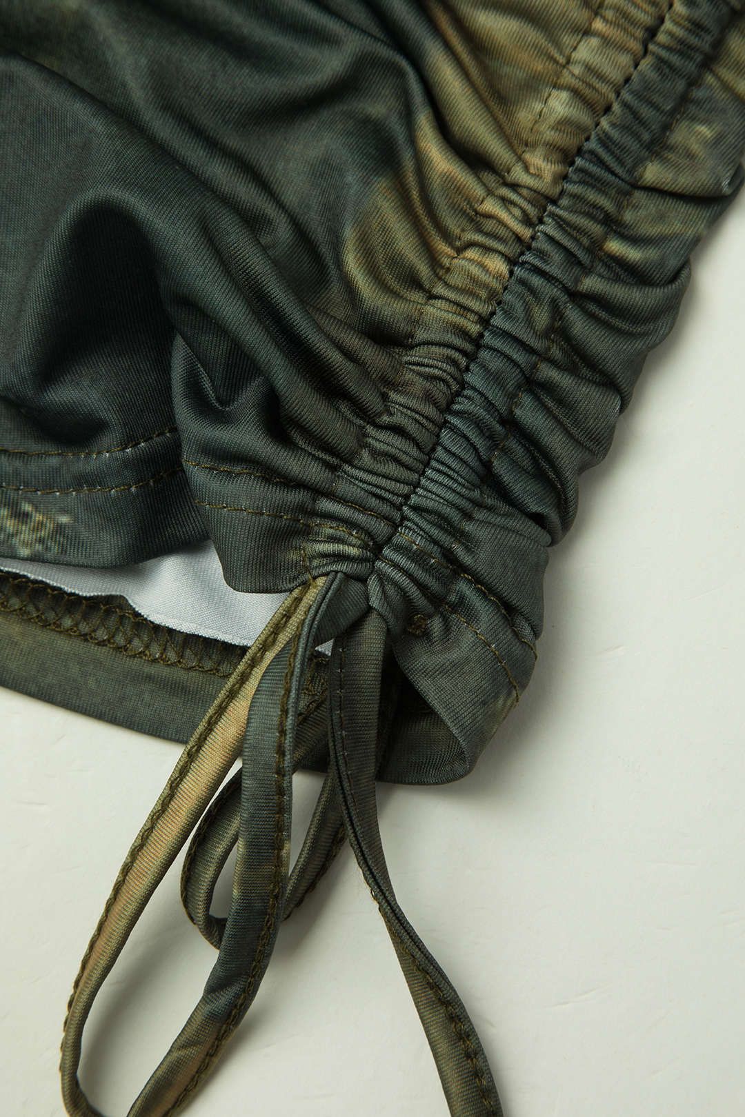 Printed Ruched Cross Back Mini Dress sold by Micas product image thumbnail 5