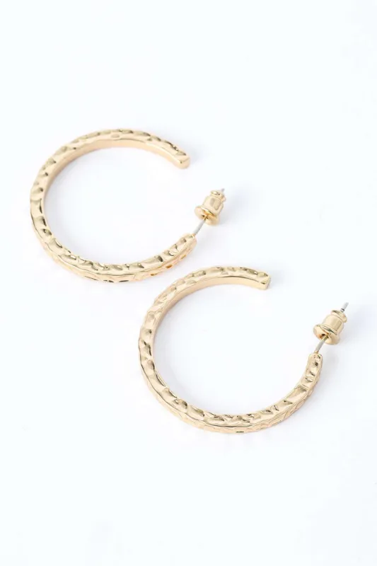 Textured Hoop Earrings sold by Micas