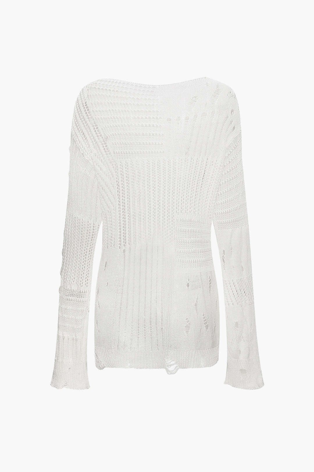 Asymmetrical Knit Ripped Cover-Up Top sold by Micas product image thumbnail 3