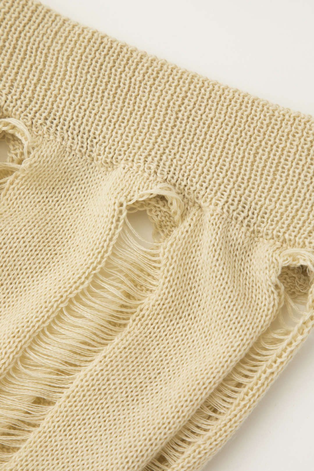 Ripped Knit Tube Top And Drawstring Mini Skirt Set sold by Micas product image thumbnail 7