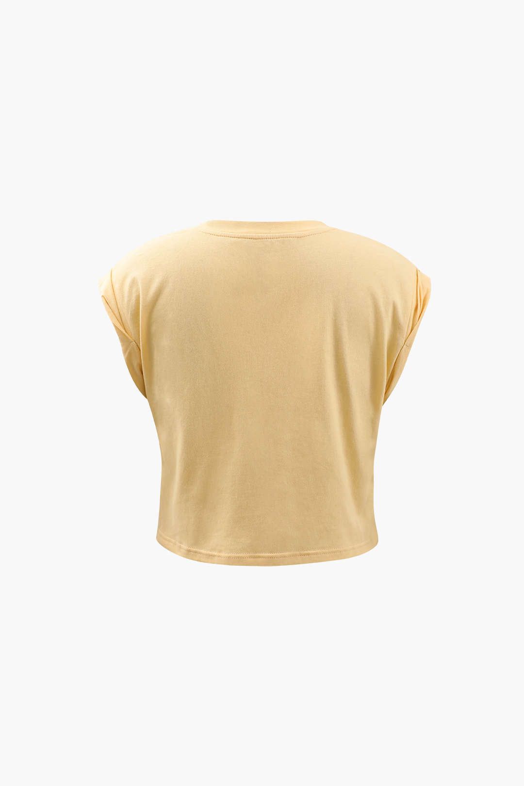 Love Rolled Sleeve Knot Hem T-Shirt sold by Micas product image thumbnail 7