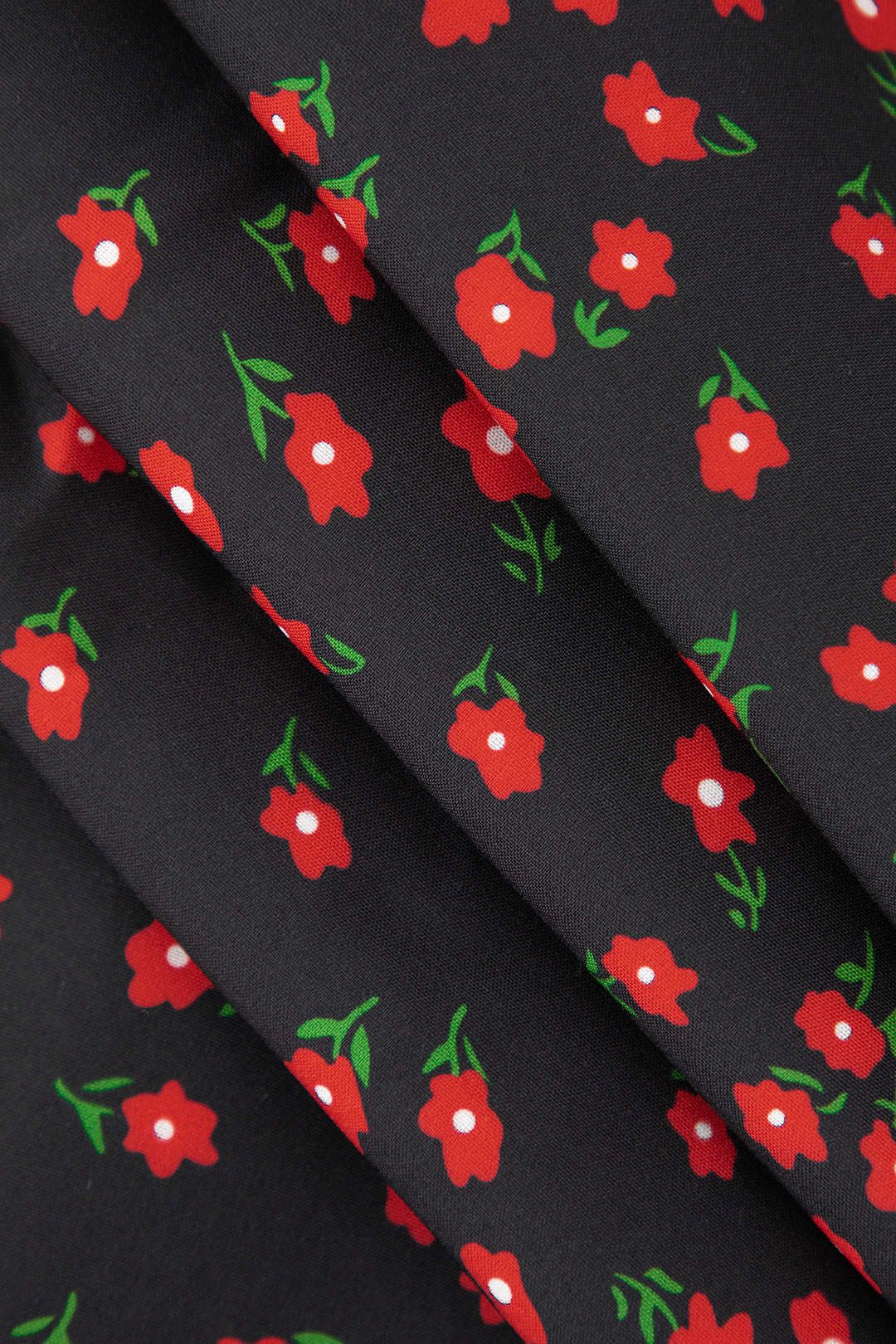 Floral Print V-neck Tie Waist Sleeveless Maxi Dress sold by Micas product image thumbnail 3