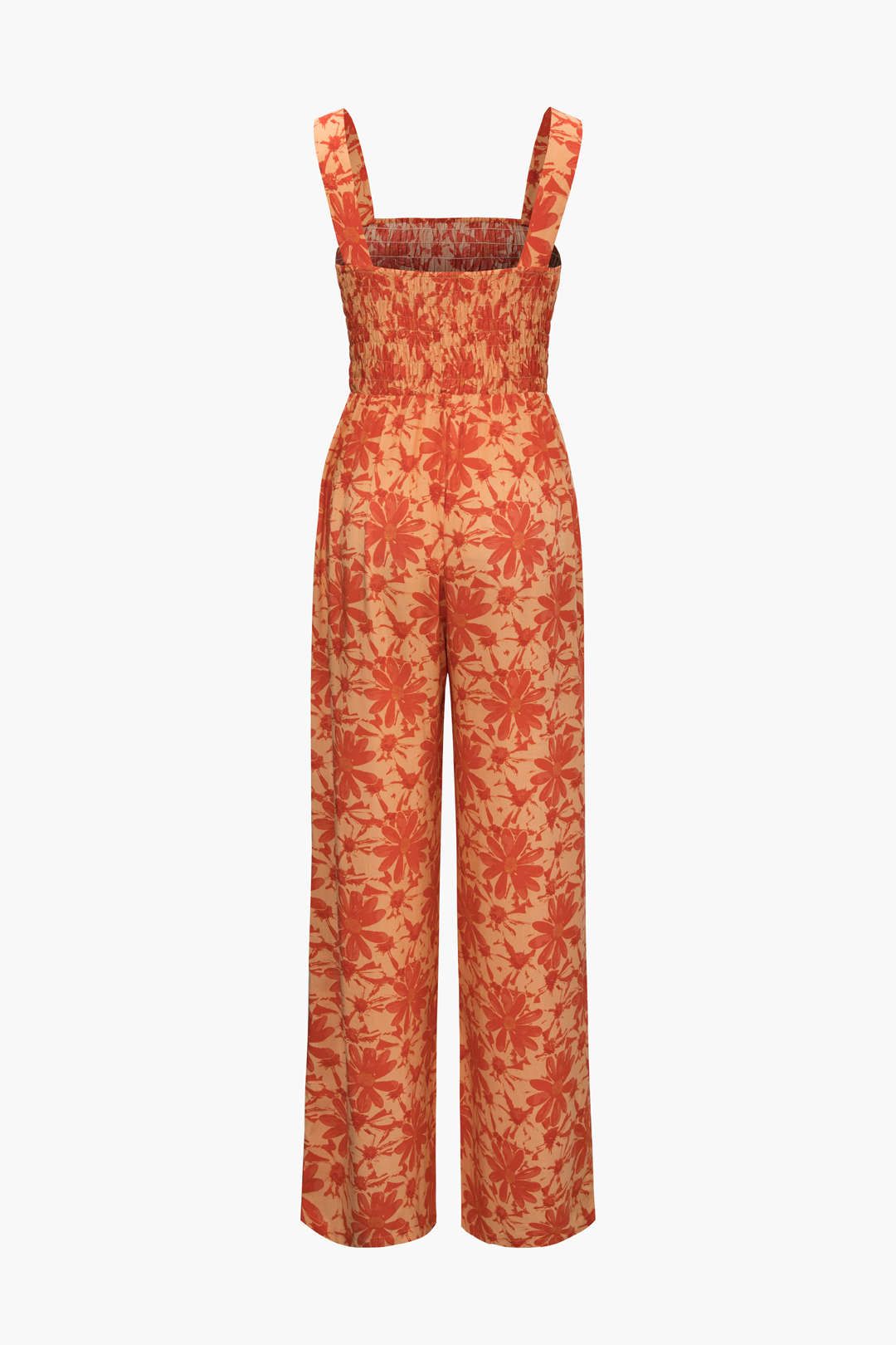 Leaves Print Square Neck Wide Leg Jumpsuit sold by Micas product image thumbnail 2