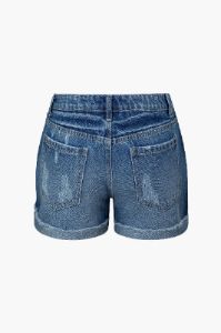 Floral And Leopard Print Ripped Denim Shorts sold by Micas