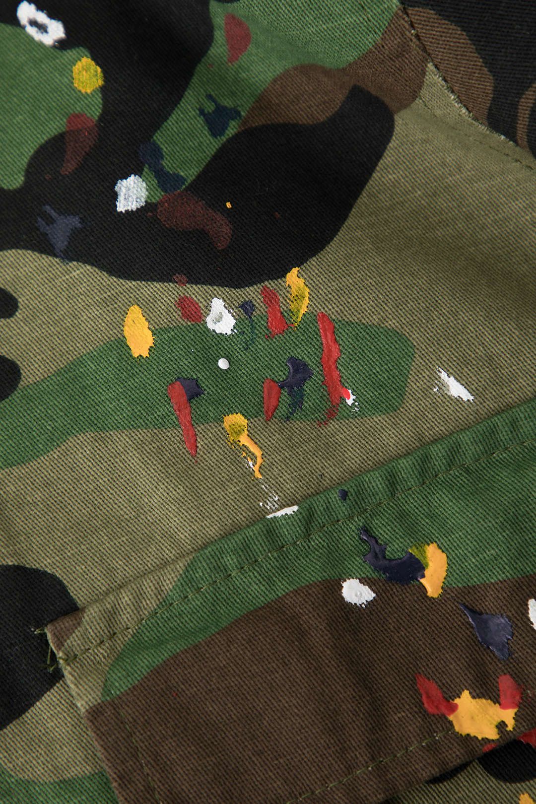 Camo Print Asymmetric Crop Shirt sold by Micas product image thumbnail 4