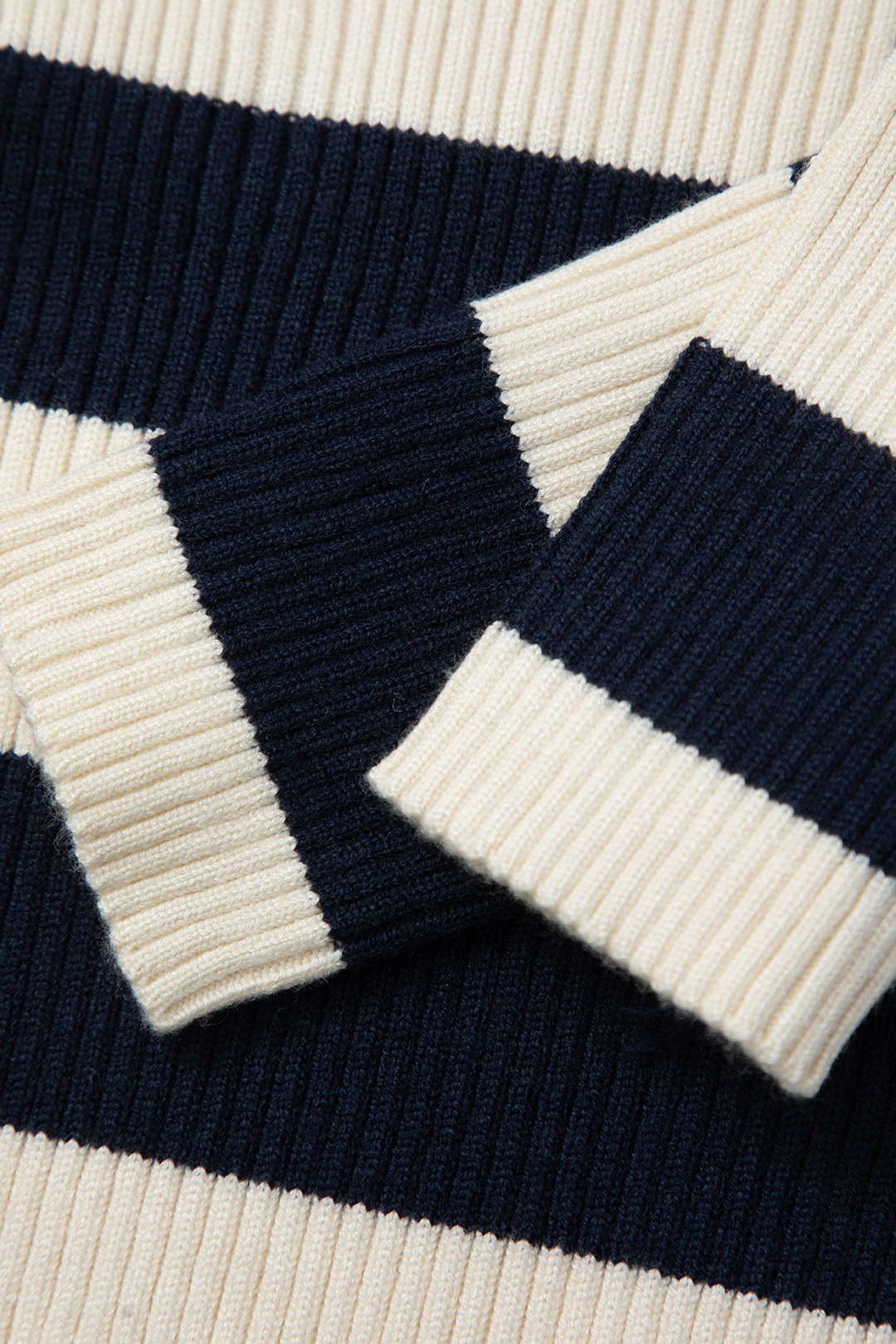 Stripe Round Neck Knit Long Sleeve Mini Dress sold by Micas product image thumbnail 5