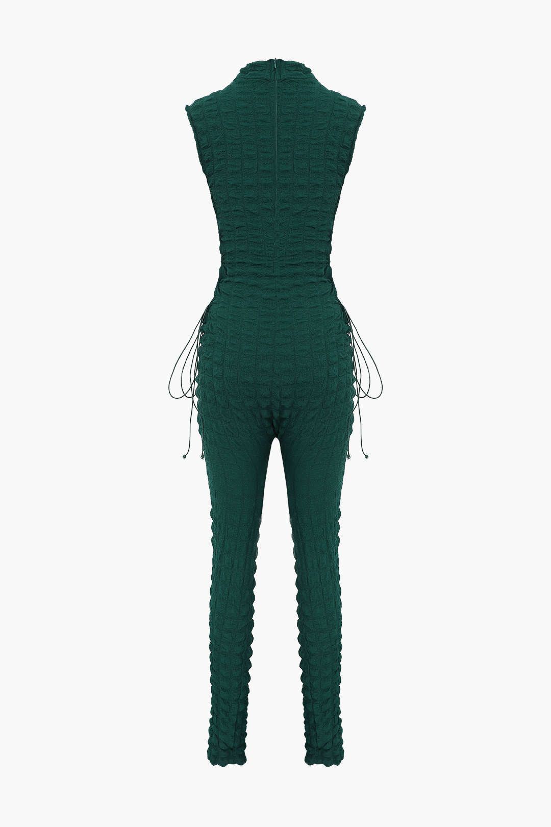 Popcorn Textured Tie Side Jumpsuit sold by Micas product image thumbnail 2