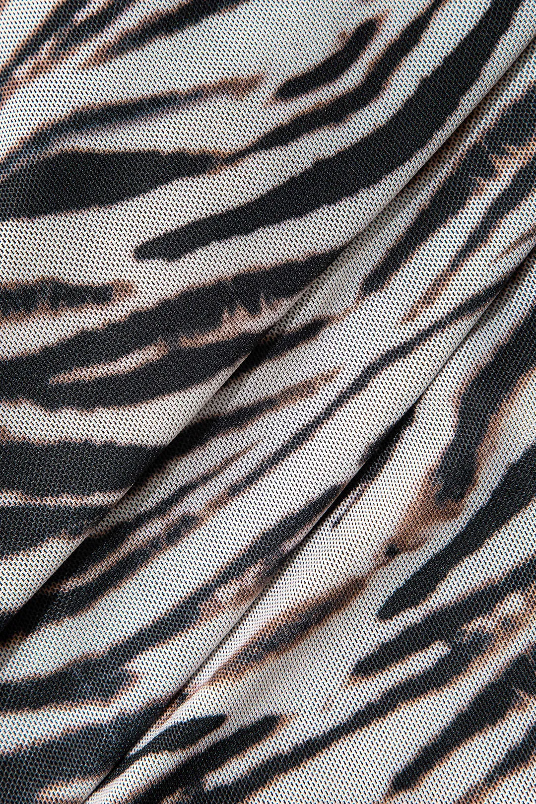 Zebra Print Cut Out Tie Mesh Tank Mini Dress sold by Micas product image thumbnail 3