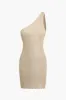 One Shoulder Crochet Knit Mini Dress sold by Micas