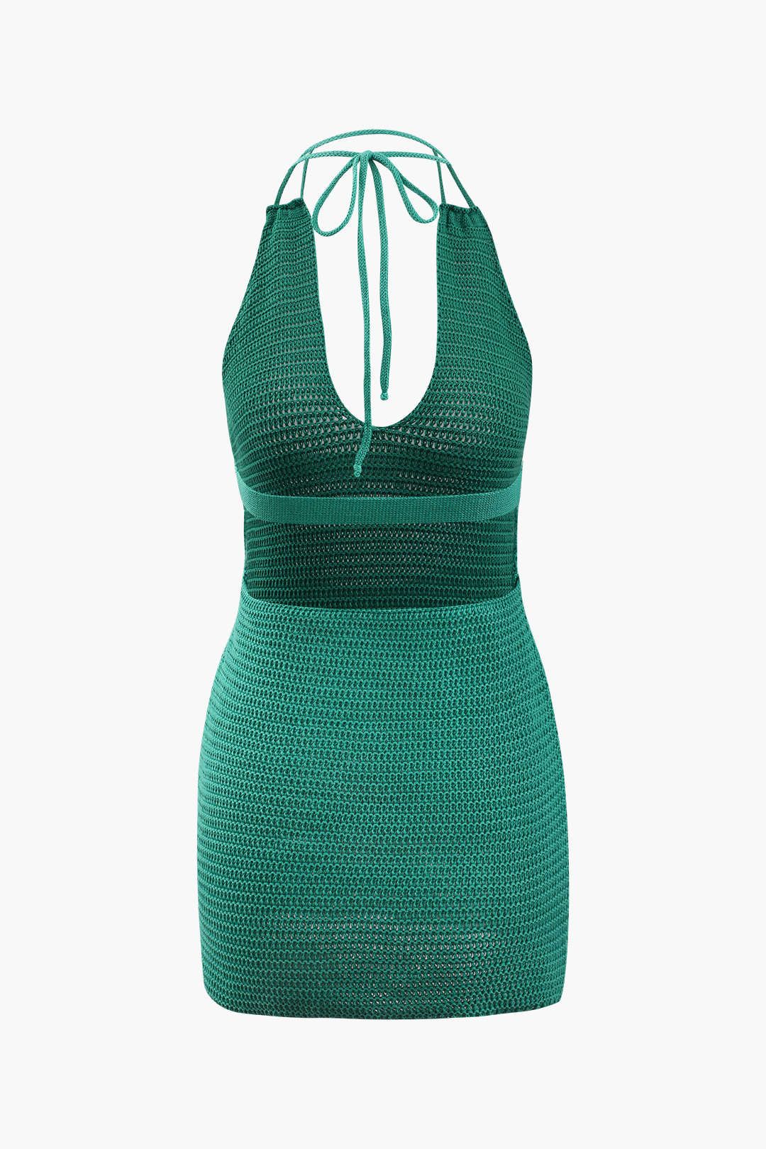 Halter Neck Backless Knit Mini Dress sold by Micas product image thumbnail 2