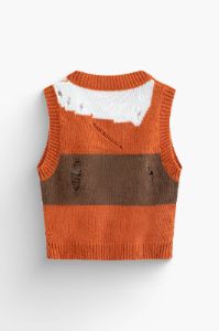 Color Block Ripped Sleeveless Knit Top And Mini Skirt Set sold by Micas