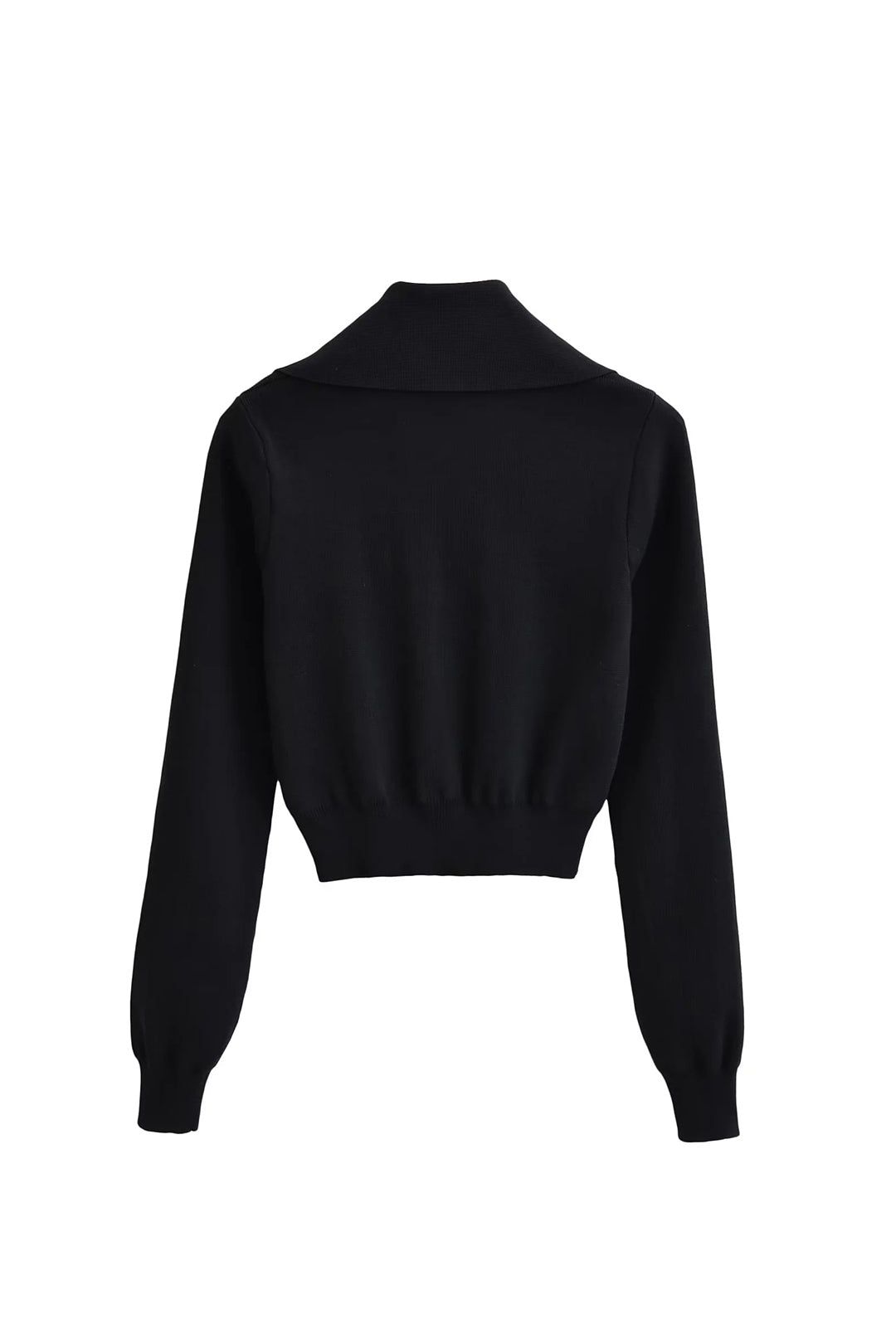 Open Collar Button Up Knit Long Sleeve Top sold by Micas product image thumbnail 3