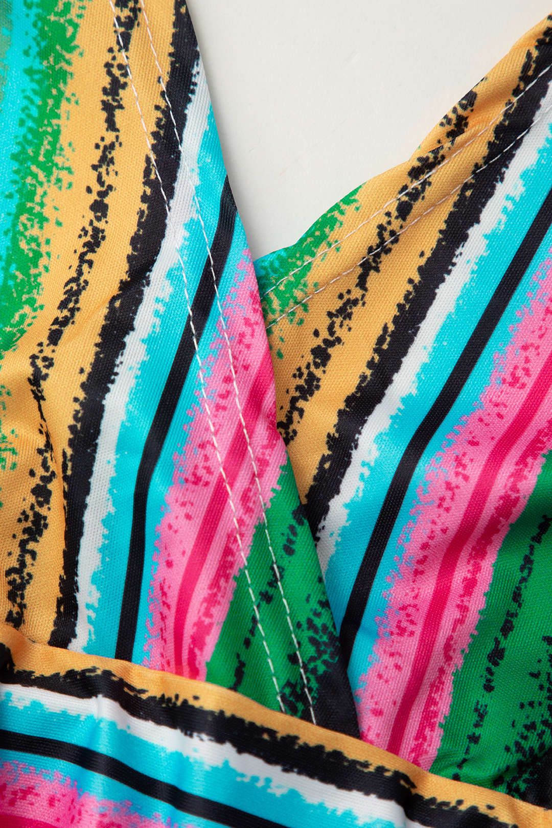 Multicolored Stripe Halter Tie Wide Leg Jumpsuit sold by Micas product image thumbnail 6