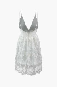 V-neck Lace Floral Mini Dress sold by Micas