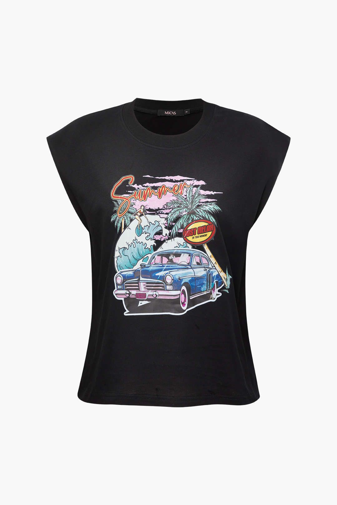 Summer Surf Graphic Sleeveless T-Shirt sold by Micas product image thumbnail 2