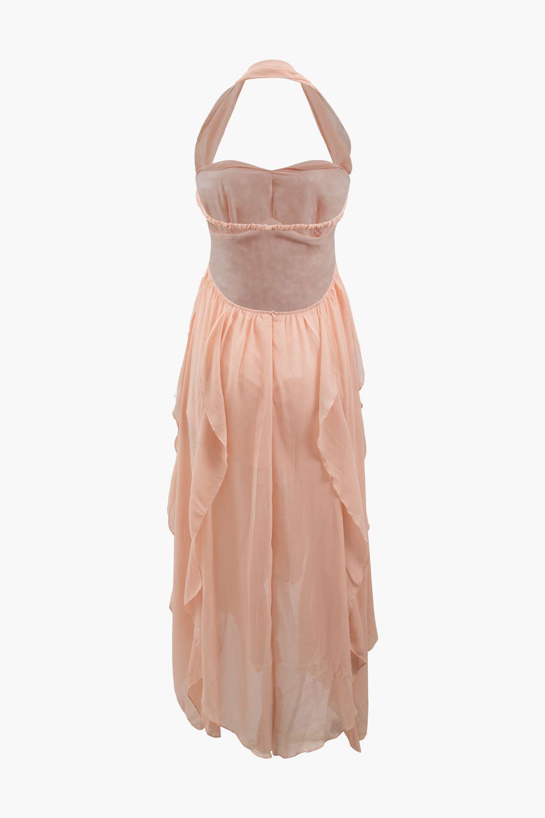 Asymmetric Chiffon Halter Dress With Embellished Star sold by Micas product image thumbnail 2