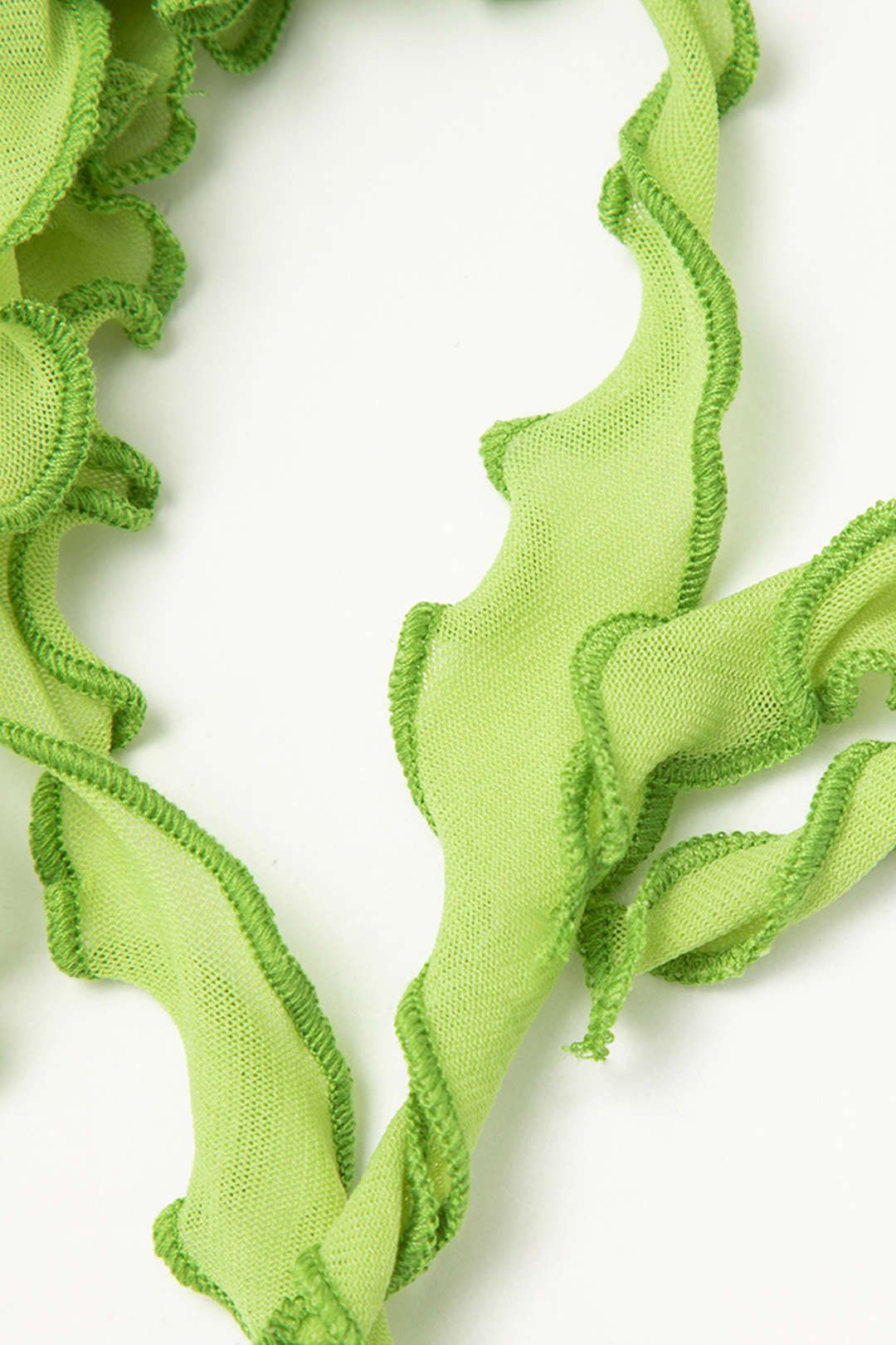 Asymmetric Mesh Tank Top With Frill Detail sold by Micas product image thumbnail 6