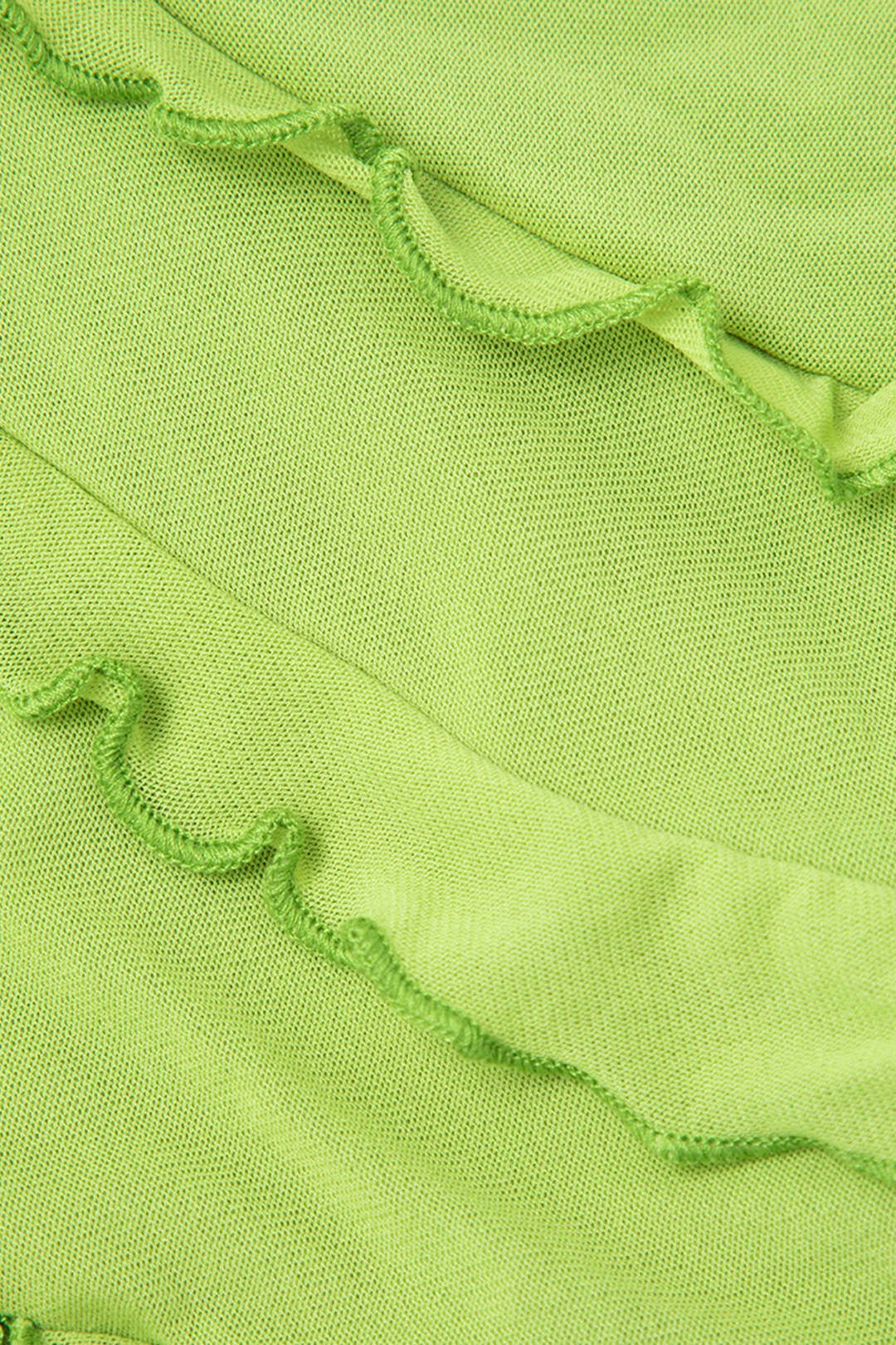 Asymmetric Mesh Tank Top With Frill Detail sold by Micas product image thumbnail 4