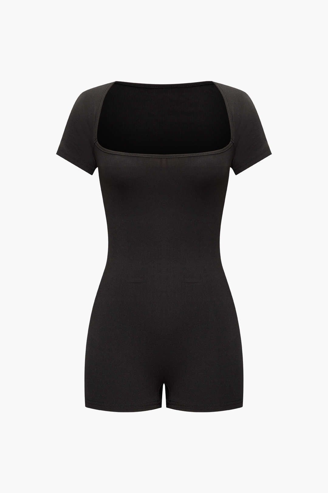 Square Neck Short Sleeve Cut Out Romper sold by Micas