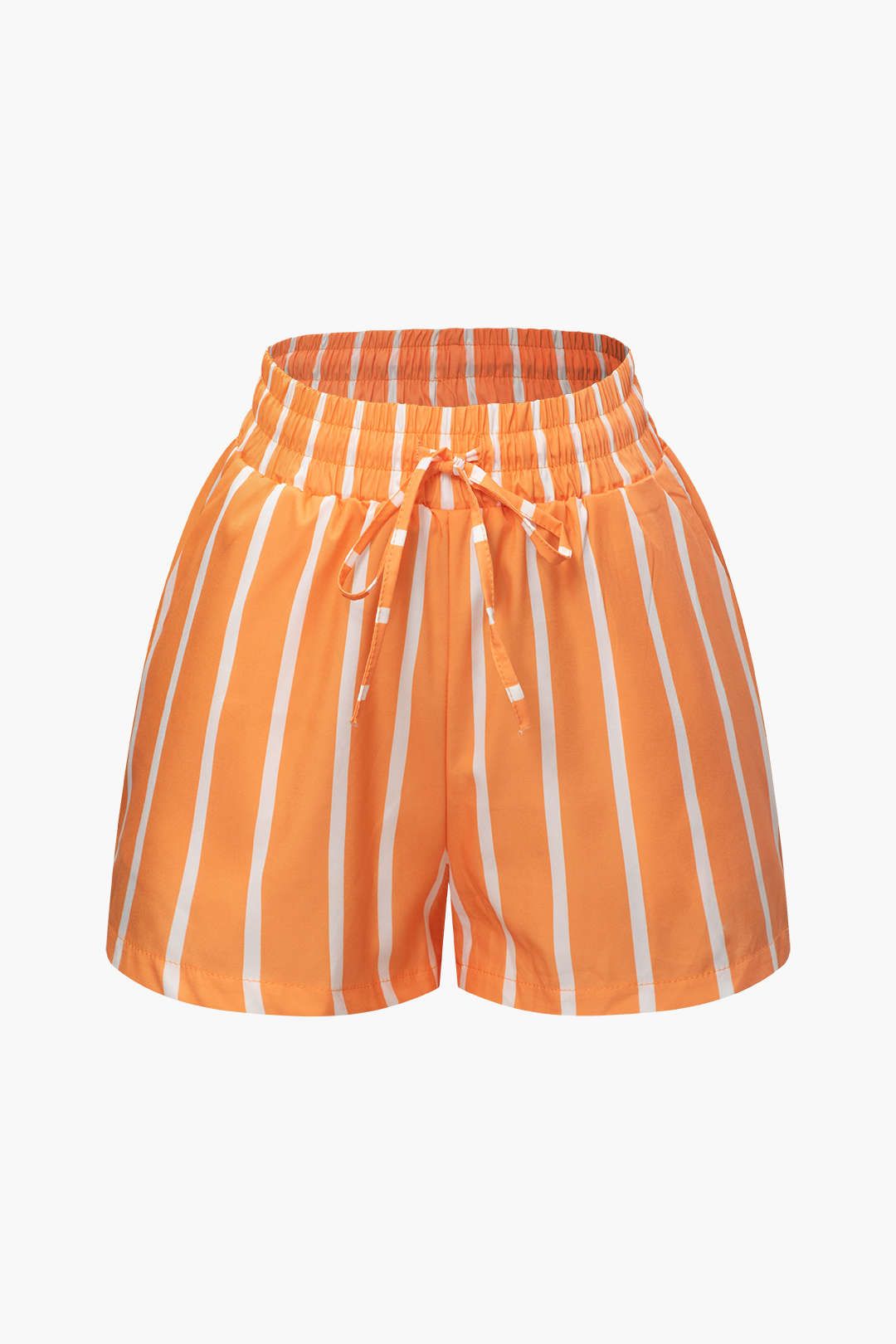 Vertical Stripe Short Sleeve Shirt And Elastic Waist Shorts Set sold by Micas product image thumbnail 3