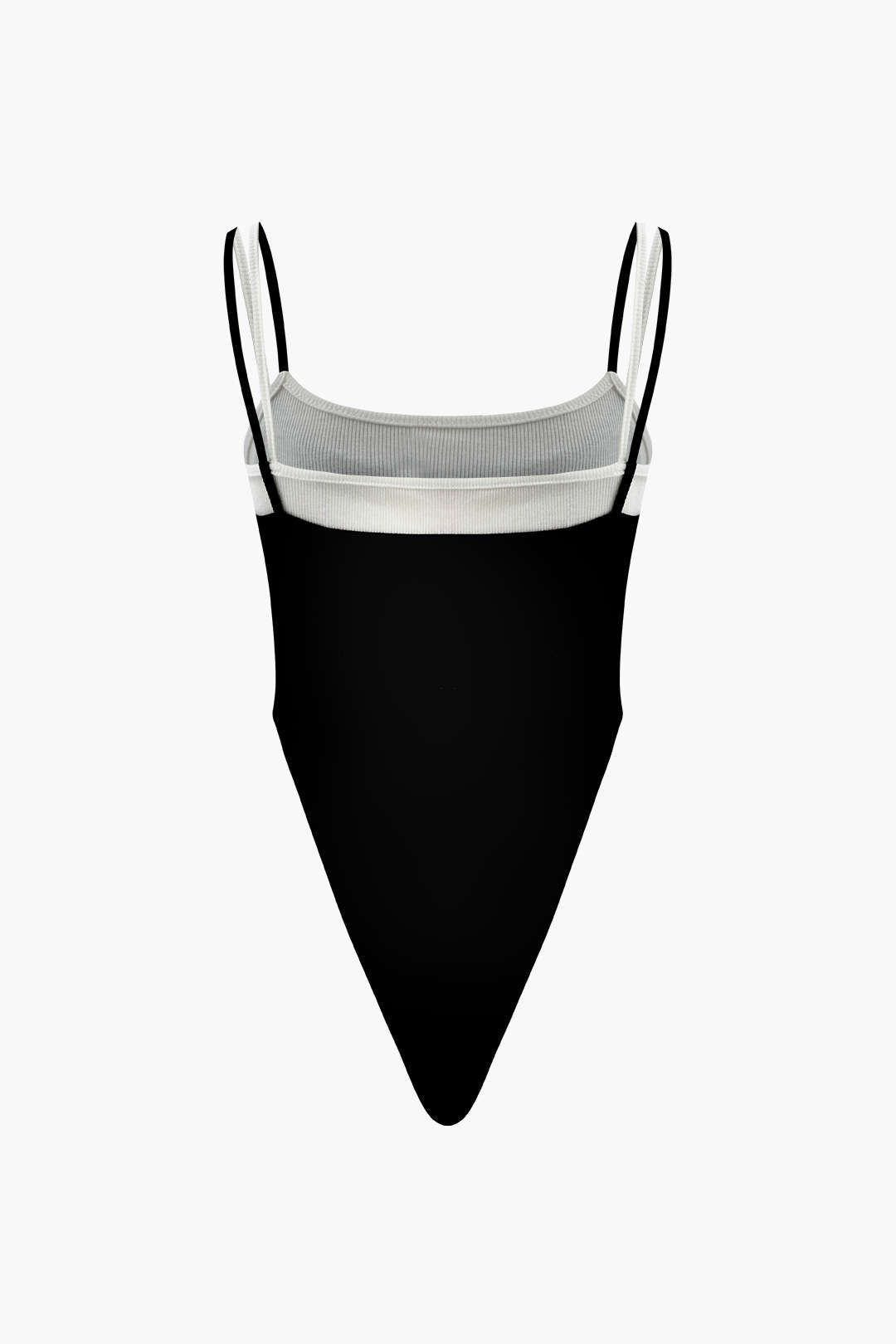 Contrast Layered Rib Bodysuit sold by Micas product image thumbnail 2