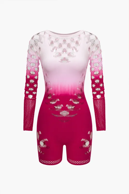 Ombre print udskåret romper sold by Micas