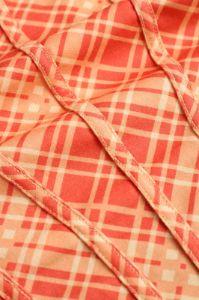 Check Print Square Long Sleeve Top sold by Micas
