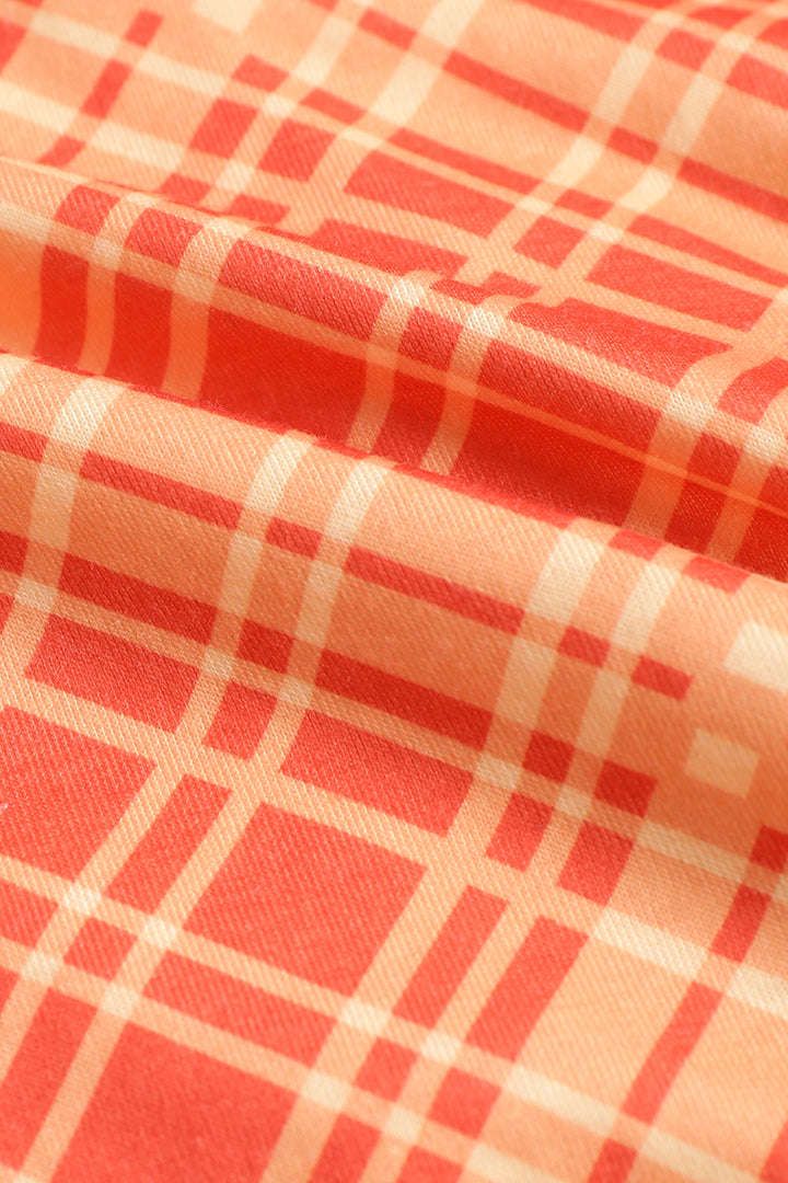 Check Print Square Long Sleeve Top sold by Micas product image thumbnail 3