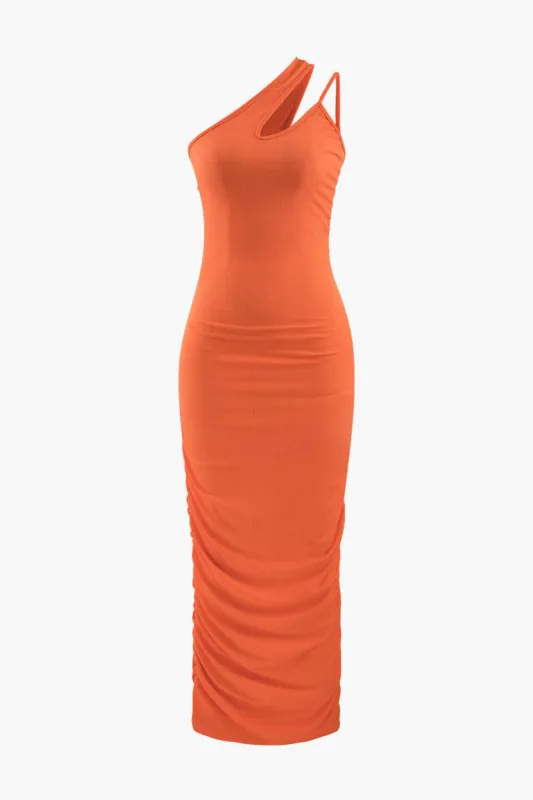 Ribbed Cut Out One Shoulder Maxi Dress sold by Micas