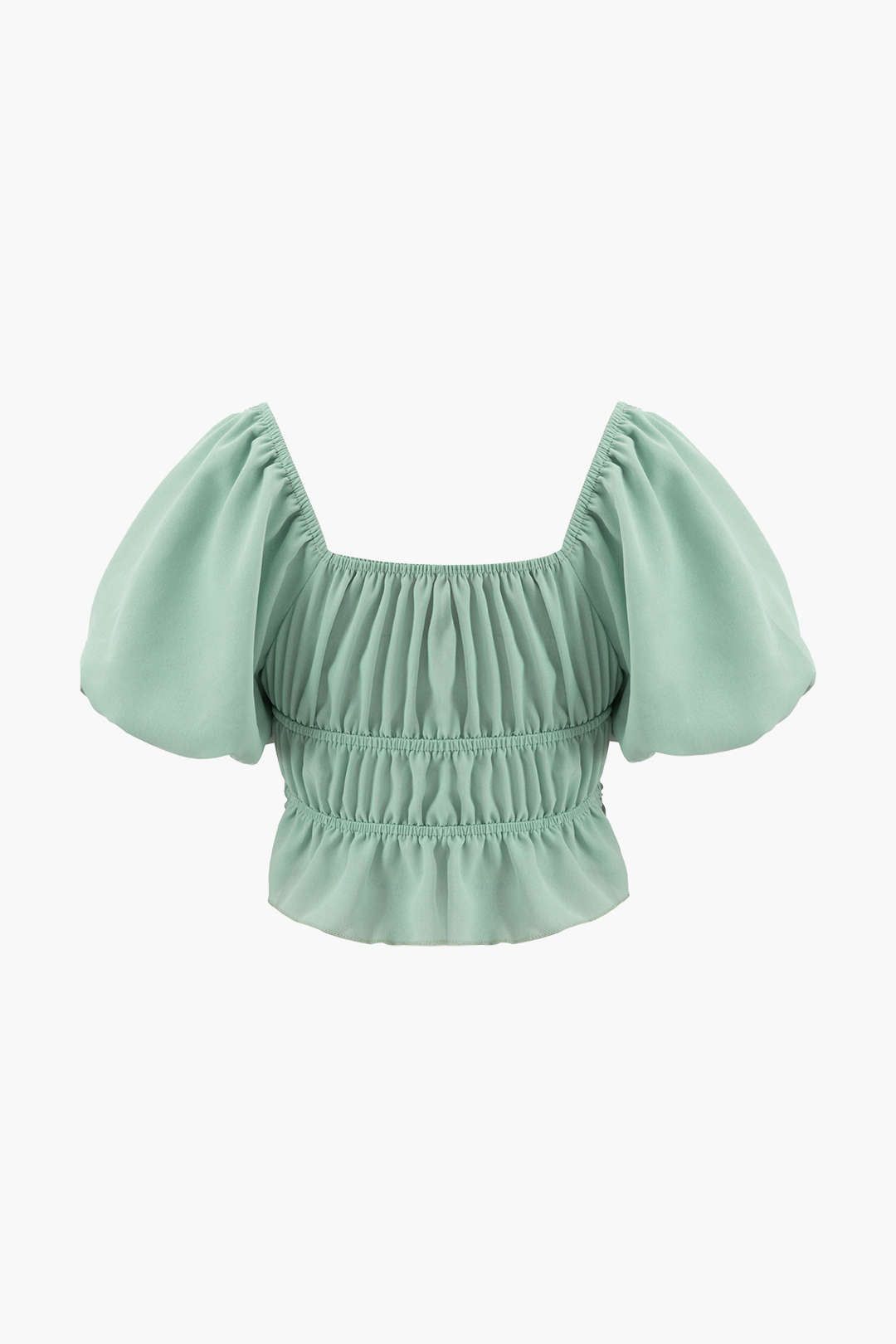 Square Neck Puff Sleeve Crop Top sold by Micas product image thumbnail 2