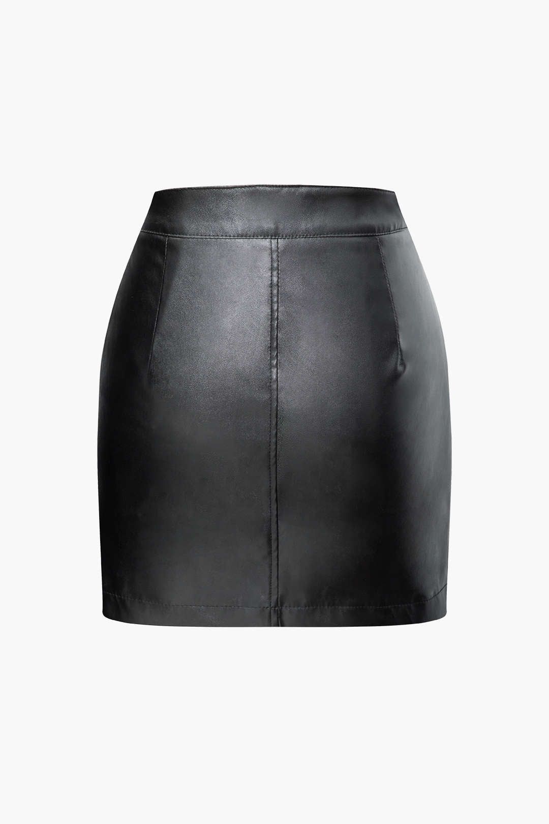 Faux Leather Multi Zipper Mini Skirt sold by Micas product image thumbnail 2