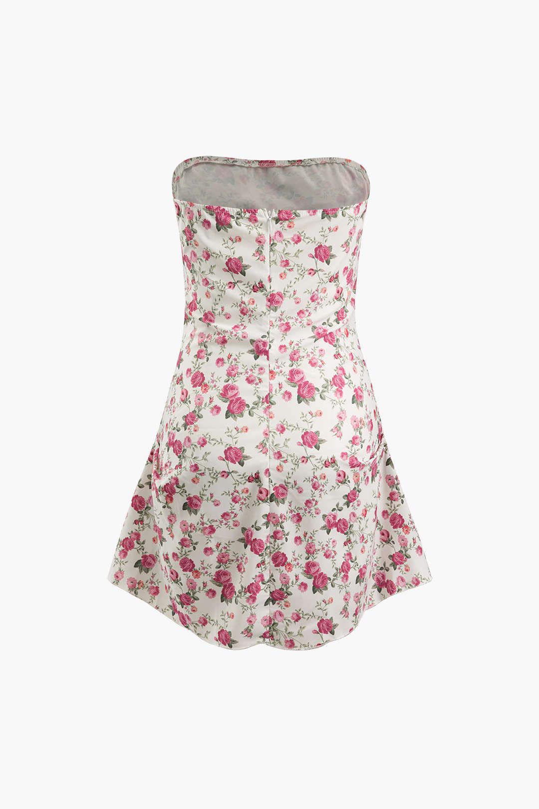 Floral Print Pleated Strapless Mini Dress sold by Micas product image thumbnail 2