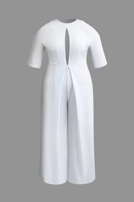 Plus Size Cut Out Wide Leg Jumpsuit sold by Micas