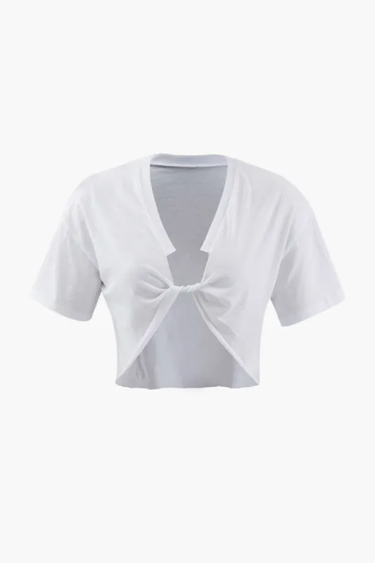 Twist Crop T-Shirt sold by Micas