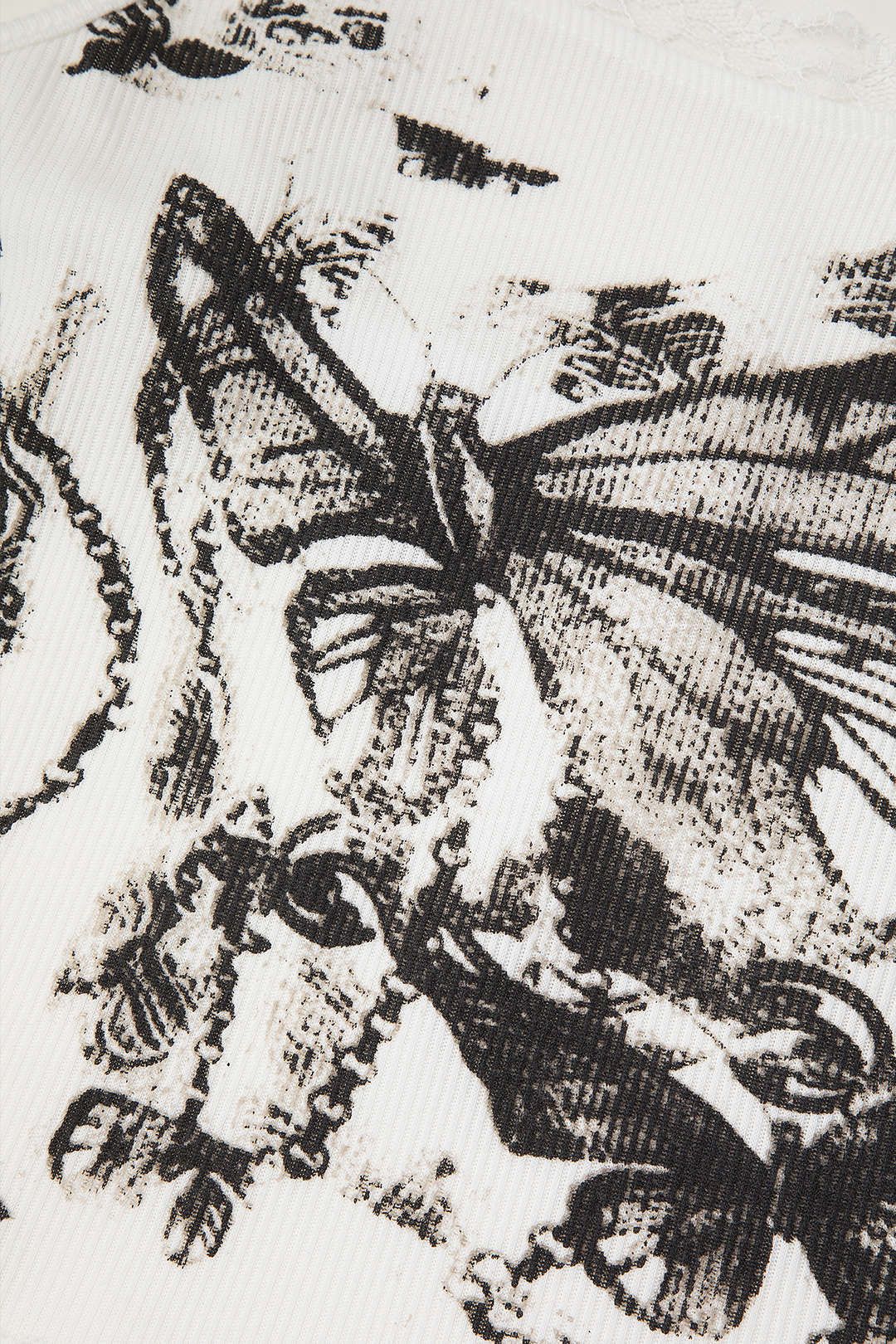 Butterfly Print Lace Trim Cami Top sold by Micas product image thumbnail 3