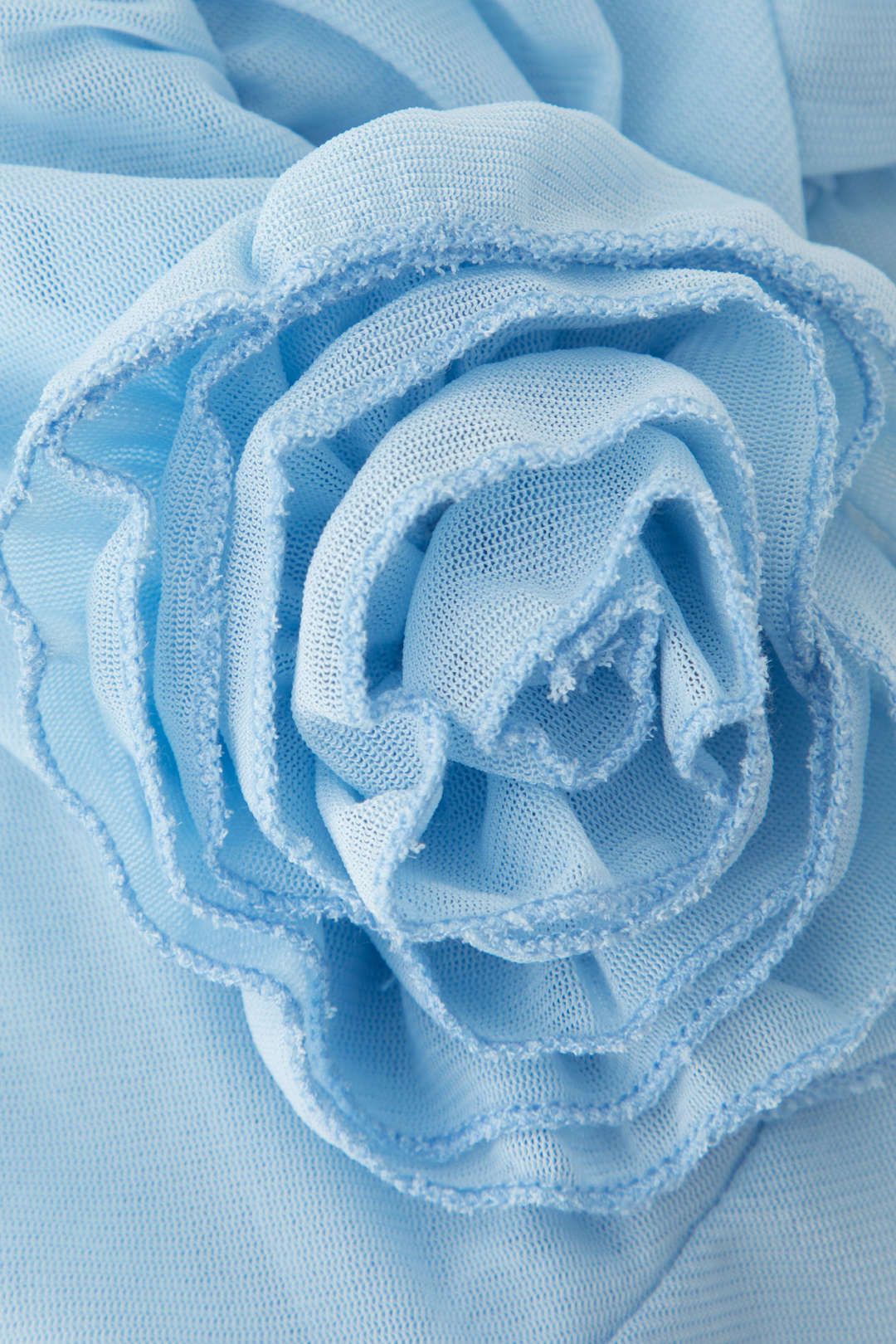 Asymmetric Rose Mesh Strapless Mini Dress sold by Micas product image thumbnail 7