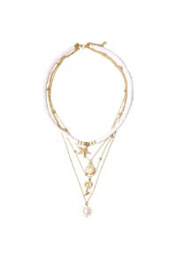 Starfish & Shell Pendant Layered Necklace sold by Micas