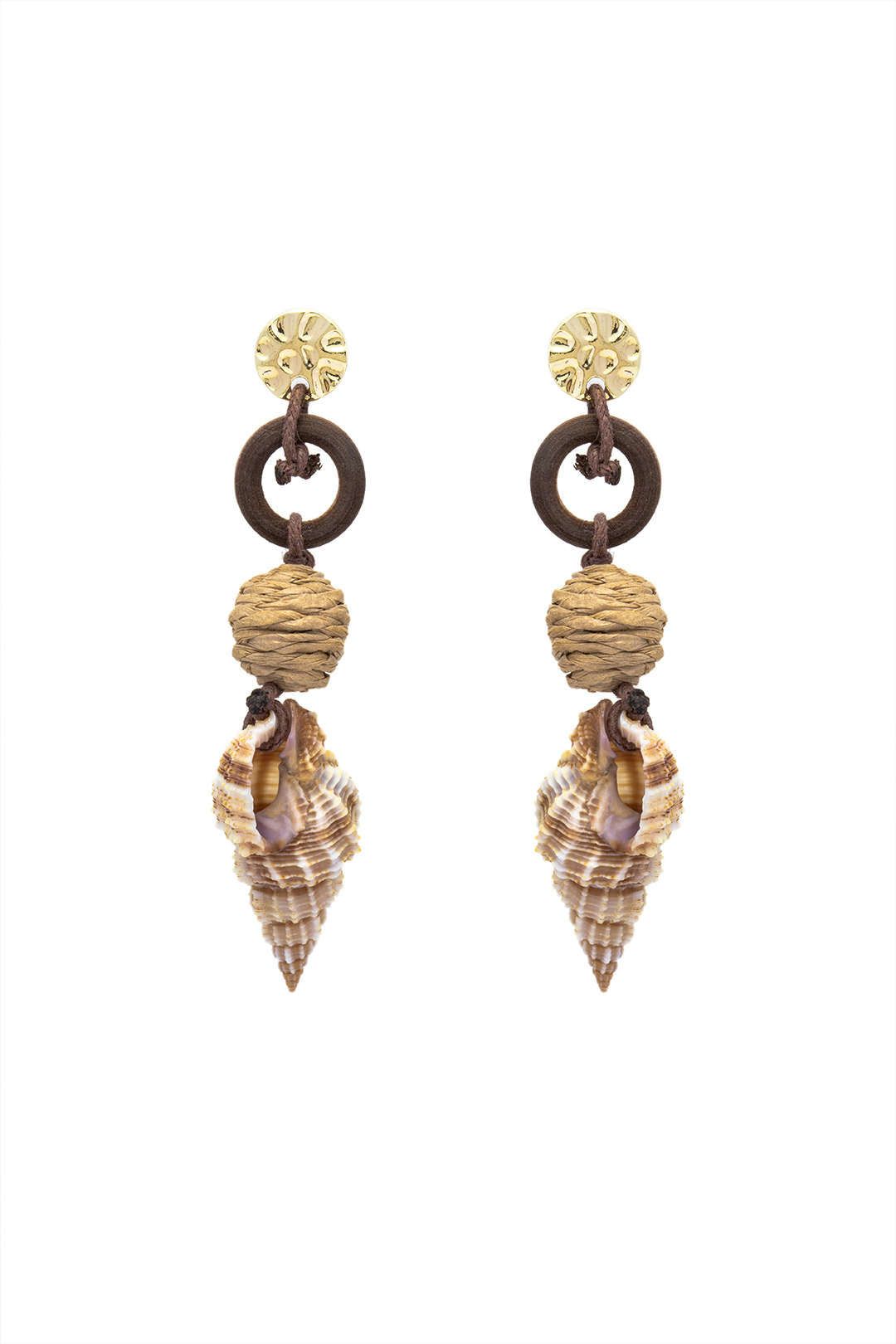 Conch Shell Drop Earrings sold by Micas
