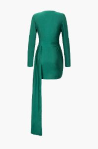 V-neck Ruched Long Sleeve Mini Dress sold by Micas