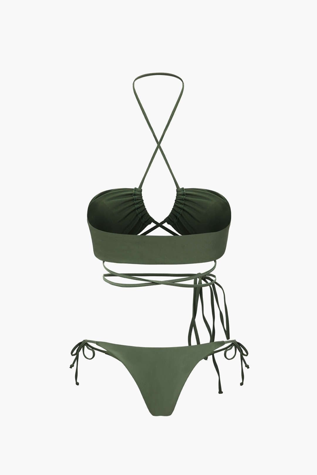 Tie Side Bikini And Printed Mesh Sarong Set sold by Micas product image thumbnail 3