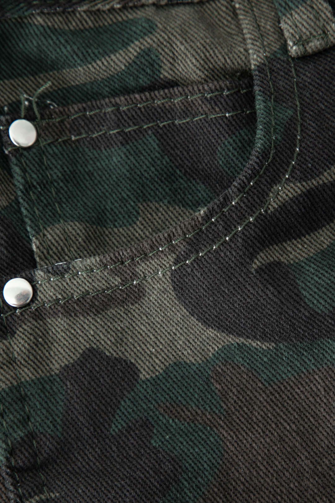 Camo Print Wide Leg Cargo Pants sold by Micas product image thumbnail 3