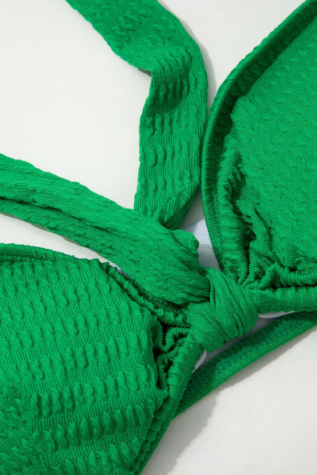 Textured Halter Tie Back Triangle Bikini Set sold by Micas product image thumbnail 3