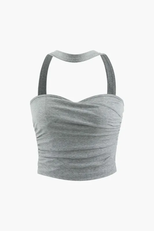 Halter Neck Ruched Cami Top sold by Micas