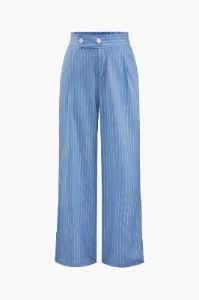Pinstripe High Waisted Suit Pants sold by Micas