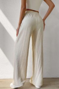 Straight Pants With Elastic Waistband sold by Micas