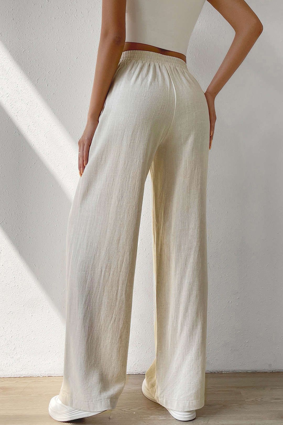 Straight Pants With Elastic Waistband sold by Micas product image thumbnail 2