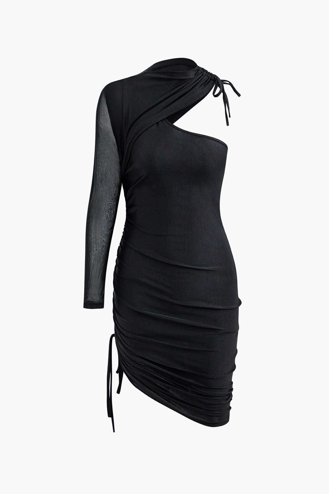 Asymmetric Cut Out Drawstring Midi Dress sold by Micas